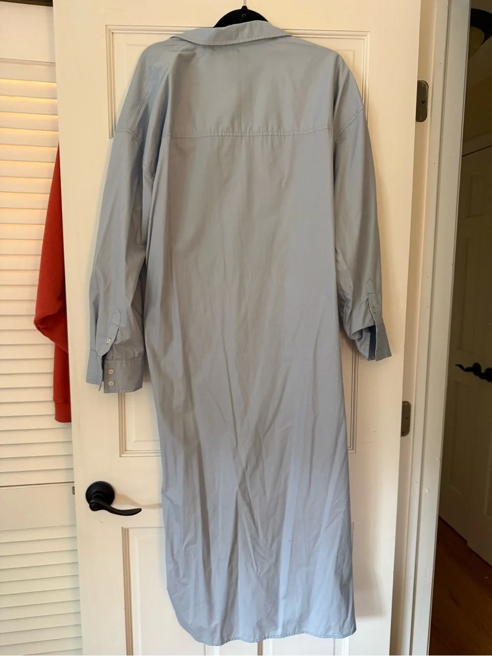 Abercrombie & Fitch Light Blue Maxi Shirt Dress